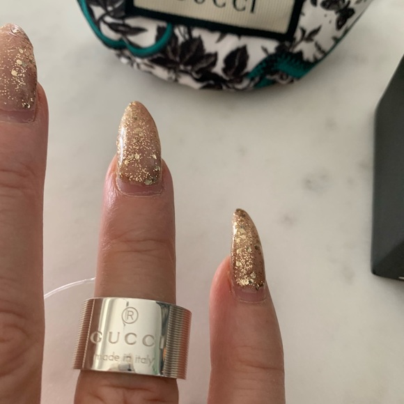 New authentic Gucci wide band ring size 6 sterling silver - Picture 6 of 6